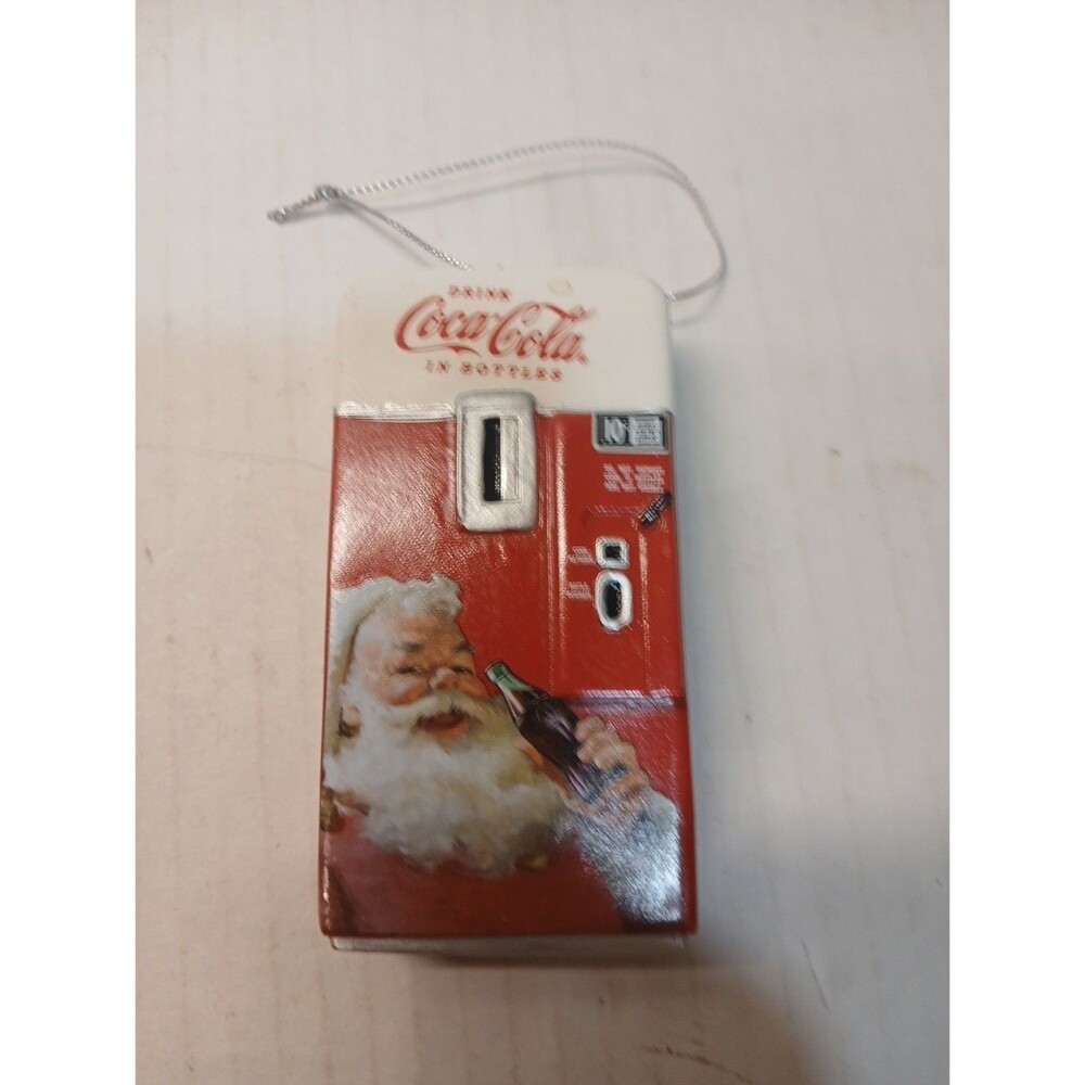Coca Cola Machine Santa & Coke Bottle Kurt Adler Christmas tree ornament